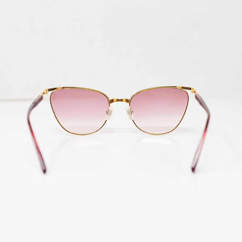 Matsuda Eyewear M3102 Cat Eye RG-BOR Rose Gold-Bordeaux Sunglasses