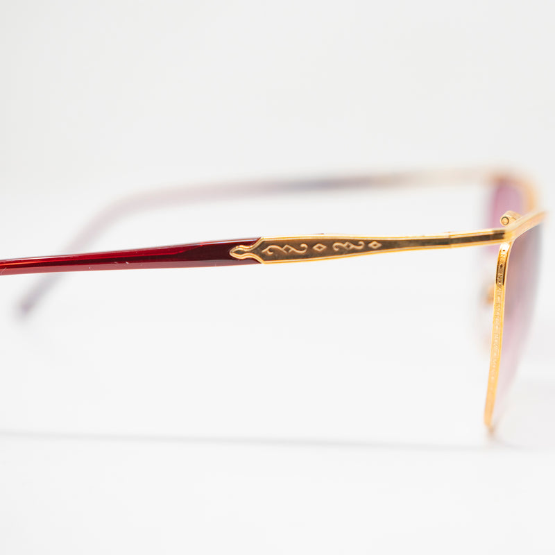 Matsuda Eyewear M3102 Cat Eye RG-BOR Rose Gold-Bordeaux Sunglasses