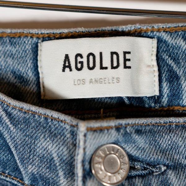Agolde Women's Nico High Rise Organic Cotton Stretch Skinny Jeans Headlines 28