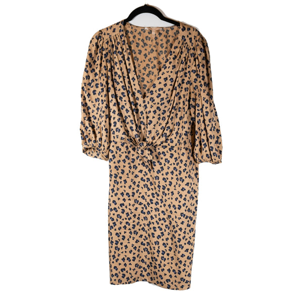 Rebecca Taylor Silk Cheetah Leopard Animal Print Blouson Mini Dress 6