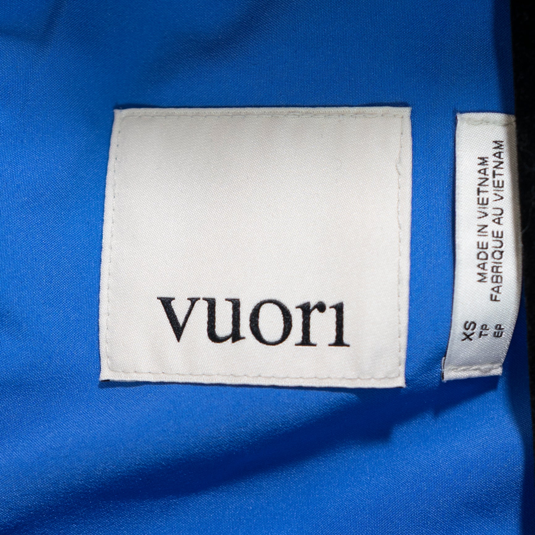 Vuori Canyon Insulated Sleeveless High Neck Full Zip Vest Jacket Bright Iris XS