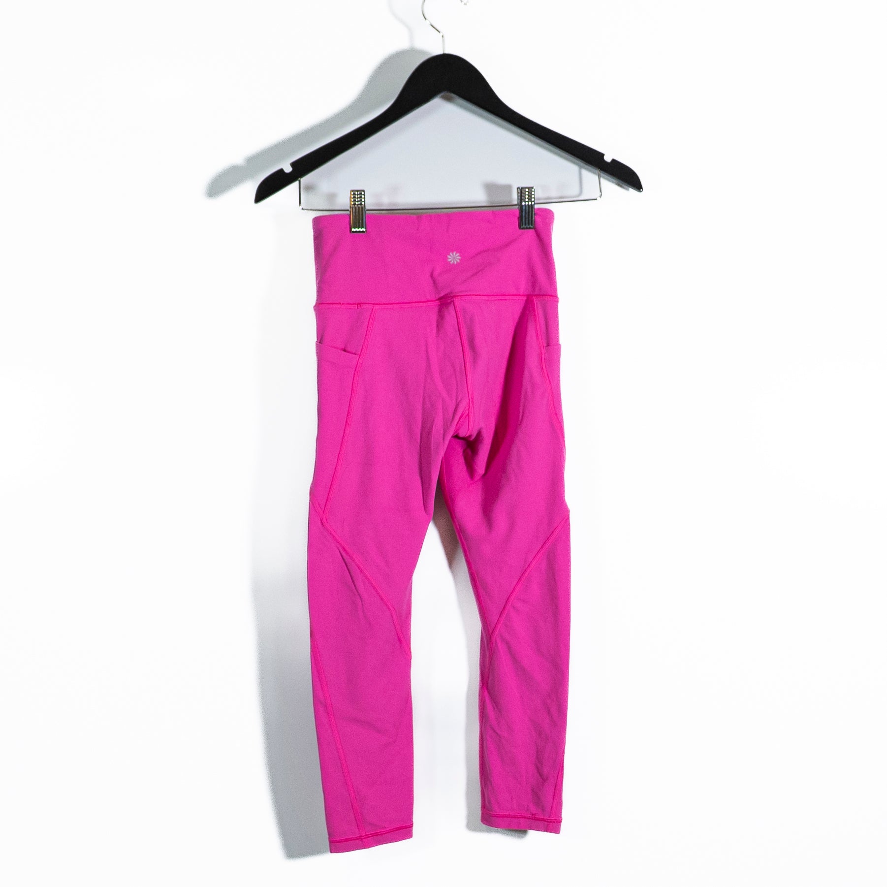 Athleta Women's Stash High Rise Athletic Work Out 7/8 Leggings Pink XXS