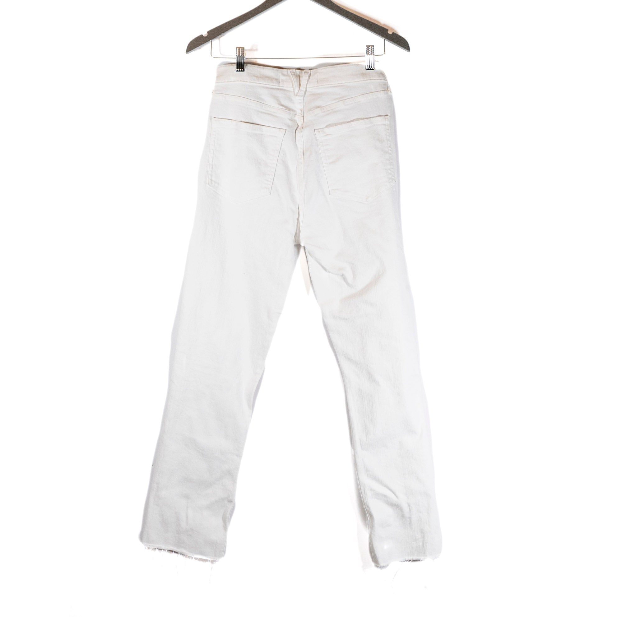 Veronica Beard Ryleigh Slim Straight High Rise Ankle Crop Cotton Stretch Jeans 8