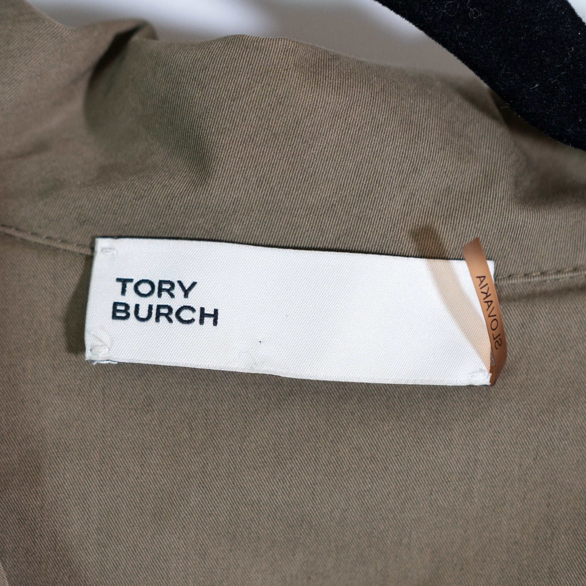 Tory Burch Cotton Poplin Camp Collared Quarter Button Mini Dress Rich Earth 6