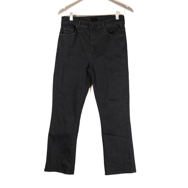 Mother Denim The Insider Crop Step Fray Straight Leg Cotton Not Guilty Jeans 28