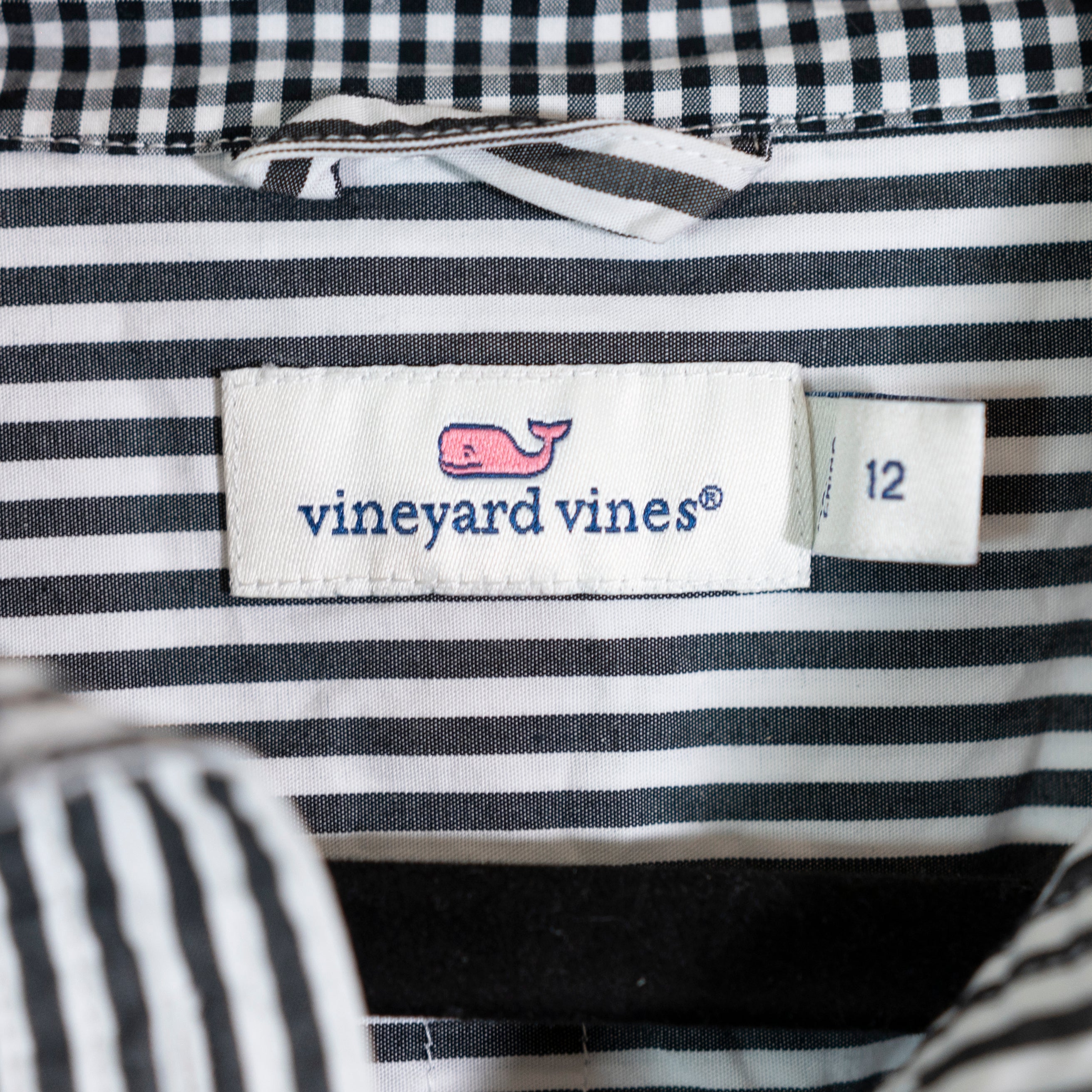 Vineyard Vines Margo Cotton Poplin Collared Striped Pullover Mini Dress 12