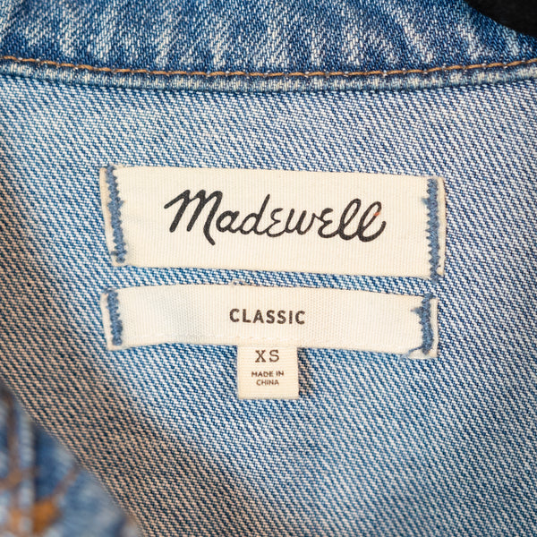 Madewell Women's The Jean Jacket Classic Cotton Collared Button Pinter Wash XS