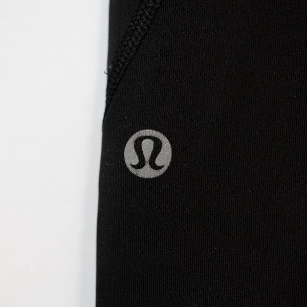 Lululemon Women's Athletic Work Out Front Zipper Ankle Crop Leggings Black 2