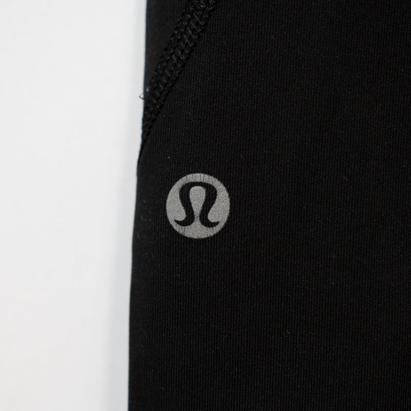 Lululemon Women's Athletic Work Out Front Zipper Ankle Crop Leggings Black 2