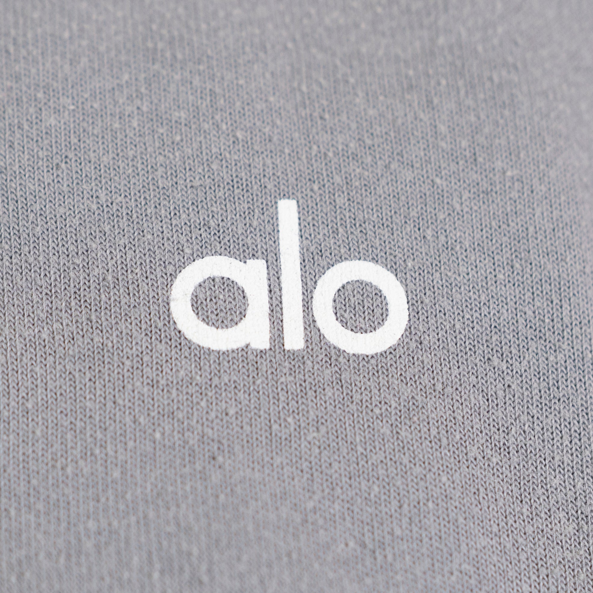 Alo Yoga Women's Cotton Blend Terry Lined Cropped Hoodie Sweatshirt Sweater Gray