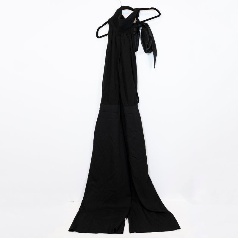 Goop G. Silk Chiffon Semi Sheer Halter Neck Sleeveless Full Length Jumpsuit 8