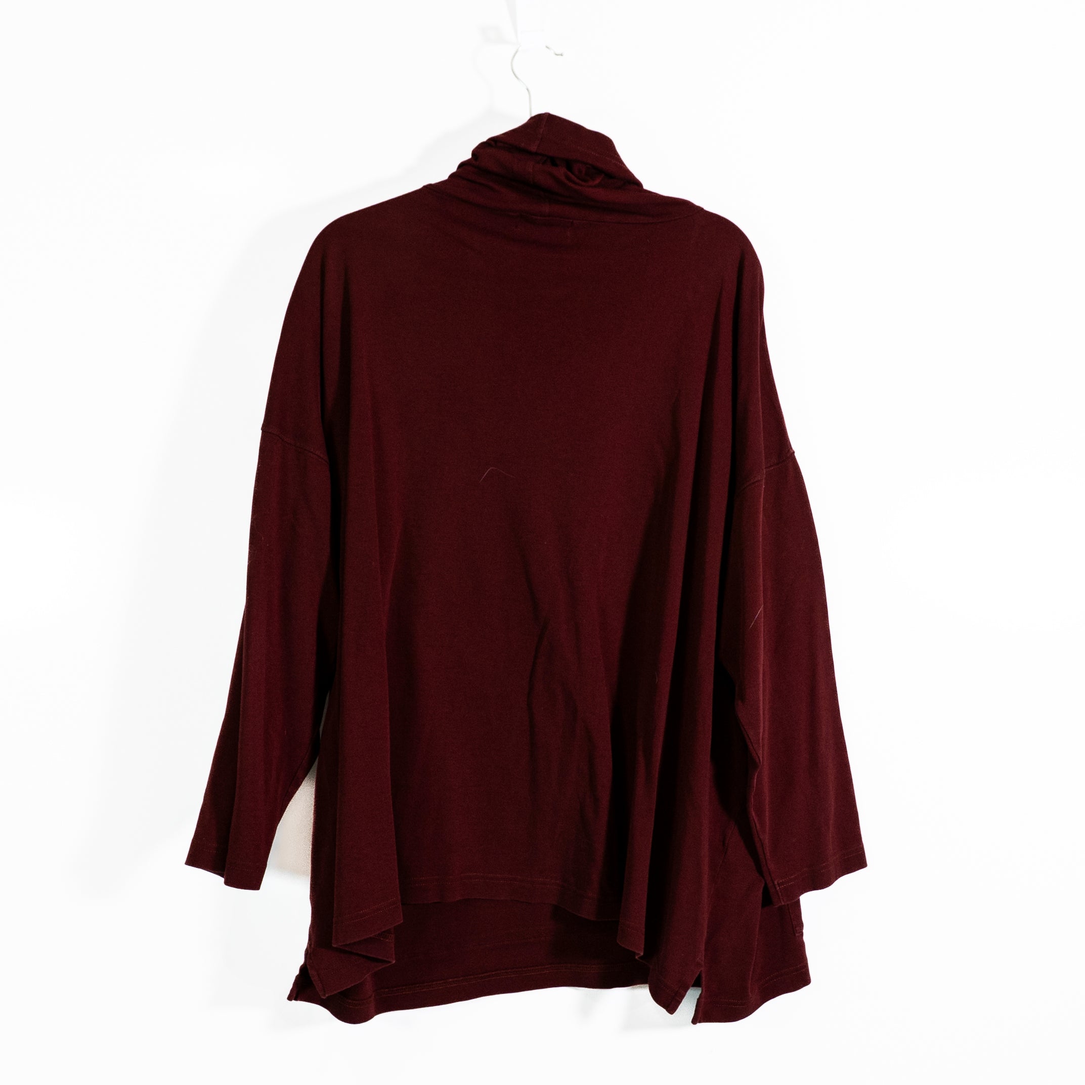 Eskandar Women's Pima Cotton Knit Stretch Long Sleeve Turtleneck Pullover Shirt
