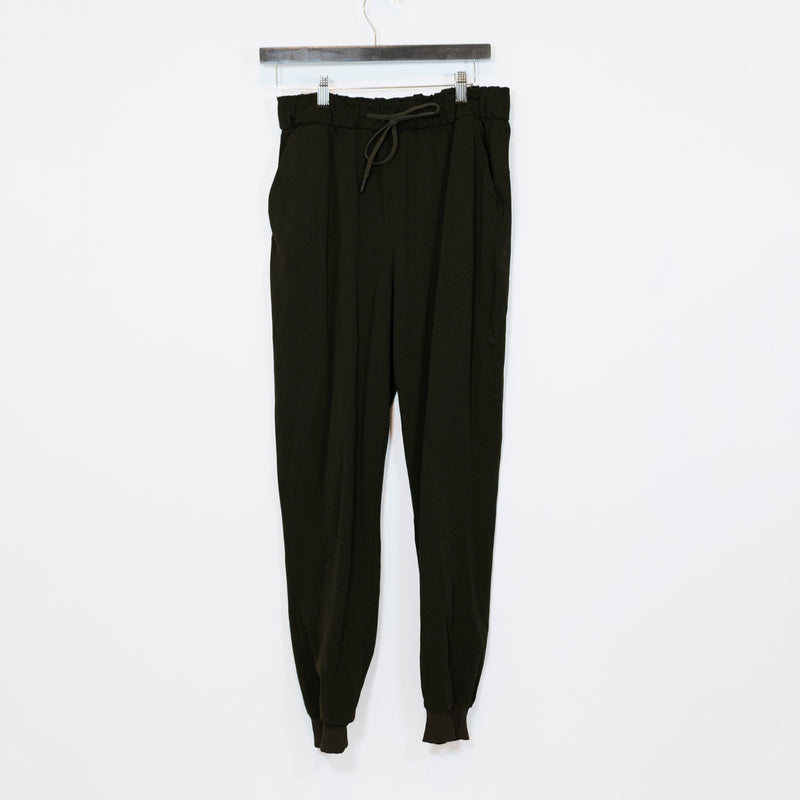 Lululemon Women's Stretch High-Rise Jogger Ankle Crop Pants Dark Olive Green 8