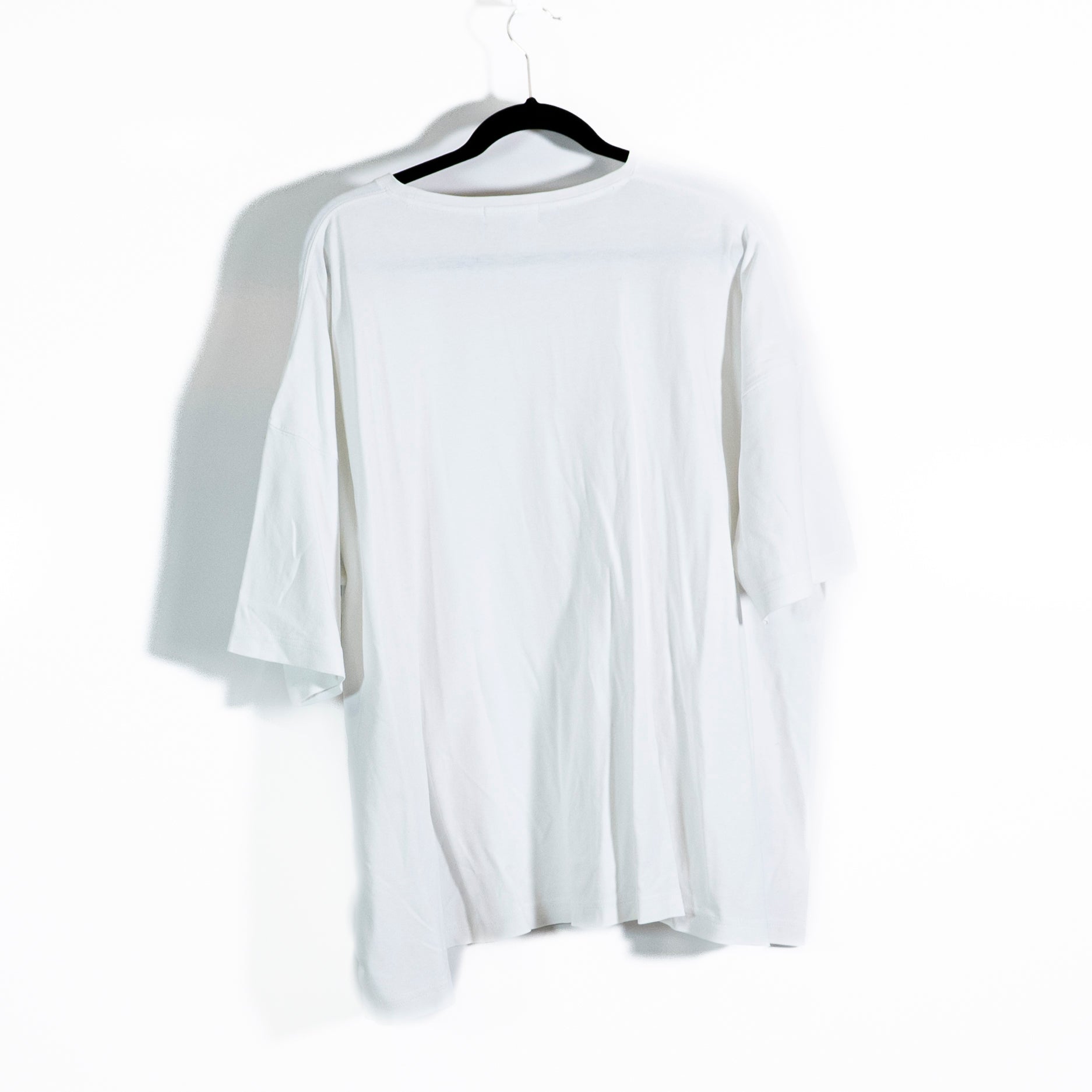 Eskandar Pima Cotton Crew Neck Half Sleeve Tee Shirt Solid White OS