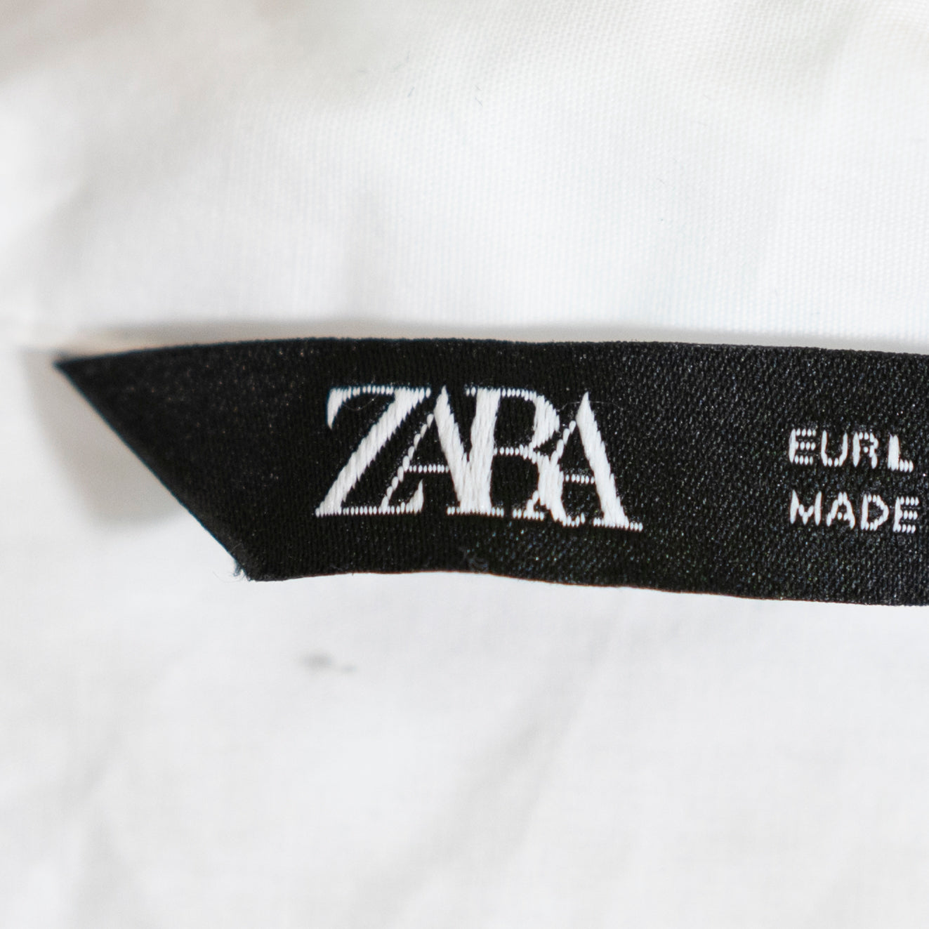 Zara Cotton Poplin Eyelet Lace Cut Out Collared Button Down Blouse White Large