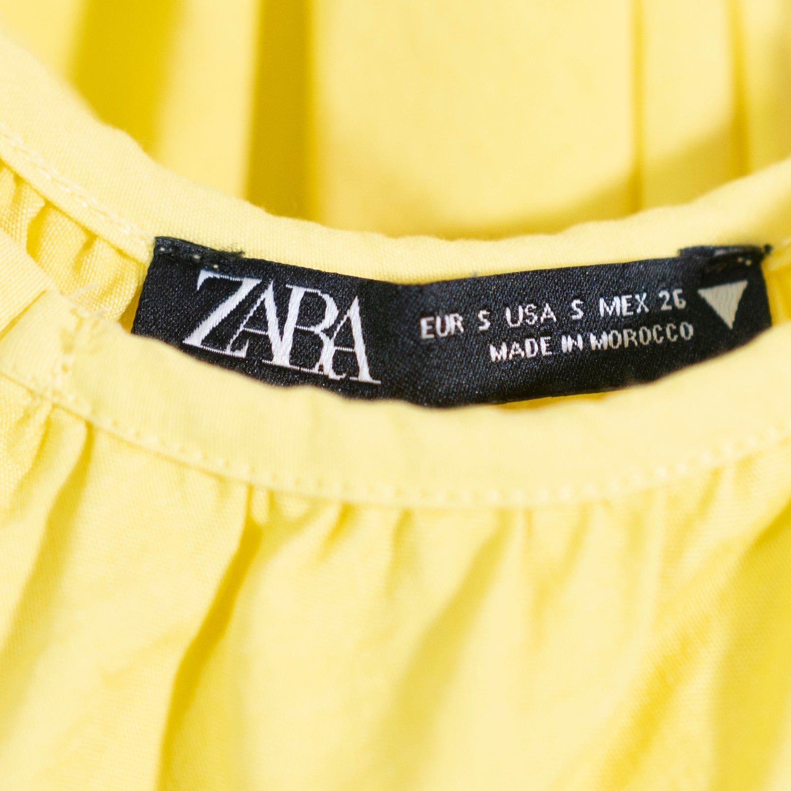 Zara Women's High Neck Cross Strap Back Sleeveless Mini Tank Dress Yellow Small