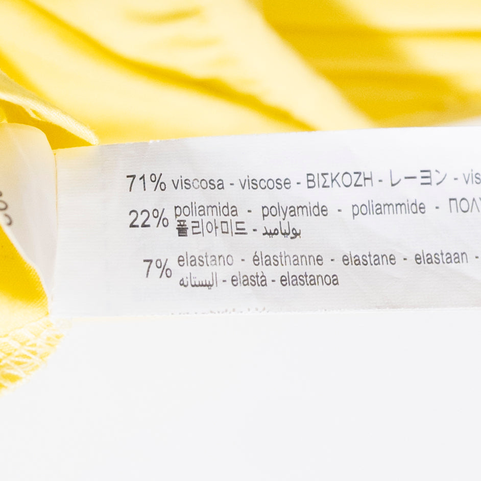 Zara Women's High Neck Cross Strap Back Sleeveless Mini Tank Dress Yellow Small