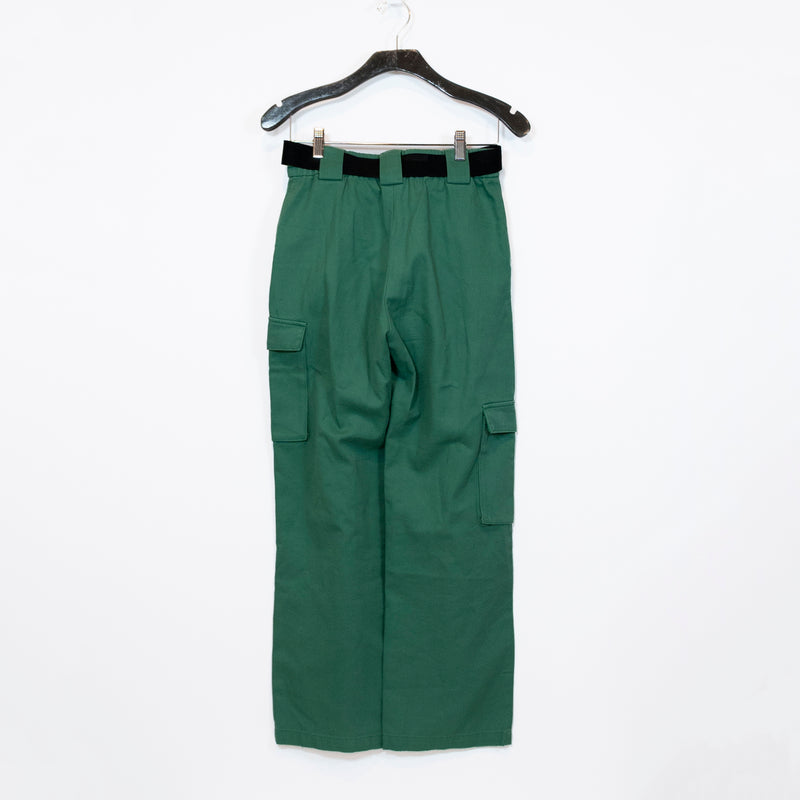 TNA Aritzia Cargo Belted Straight Leg Multi Pocket Cotton Casual Pants Green XS