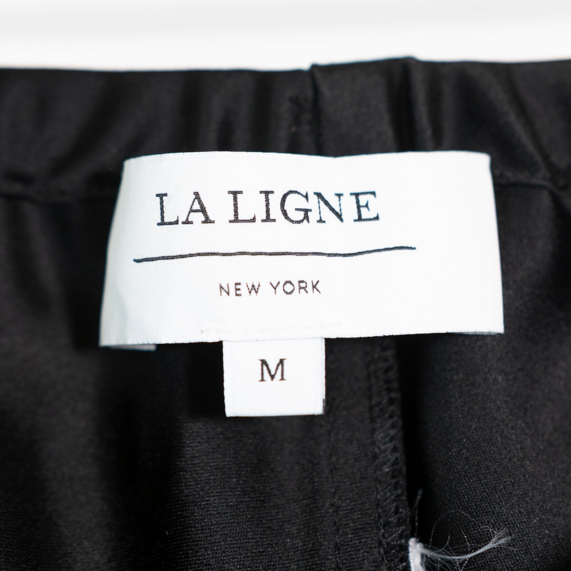 La Ligne Women's Colby Satin Bias Cut Full Length Trouser Pants Sold Black M