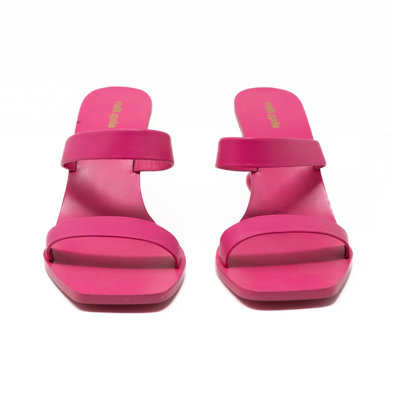 Cult Gaia Meta Slide Stone Sculptural Heel Open Toe Sandals High Heels Shoes