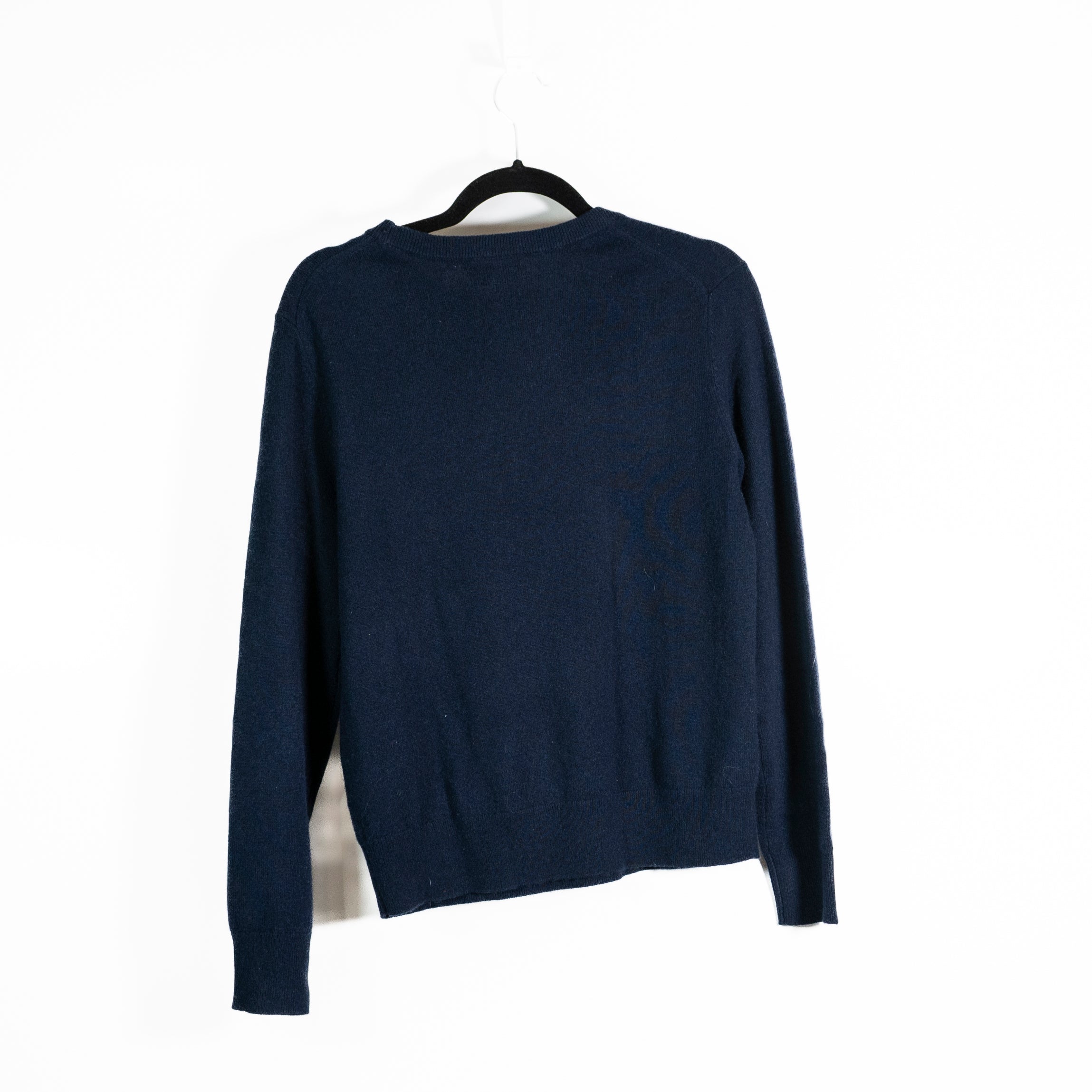 Quince Women's Mongolian Cashmere Knit Crewneck Pullover Sweater True Navy M
