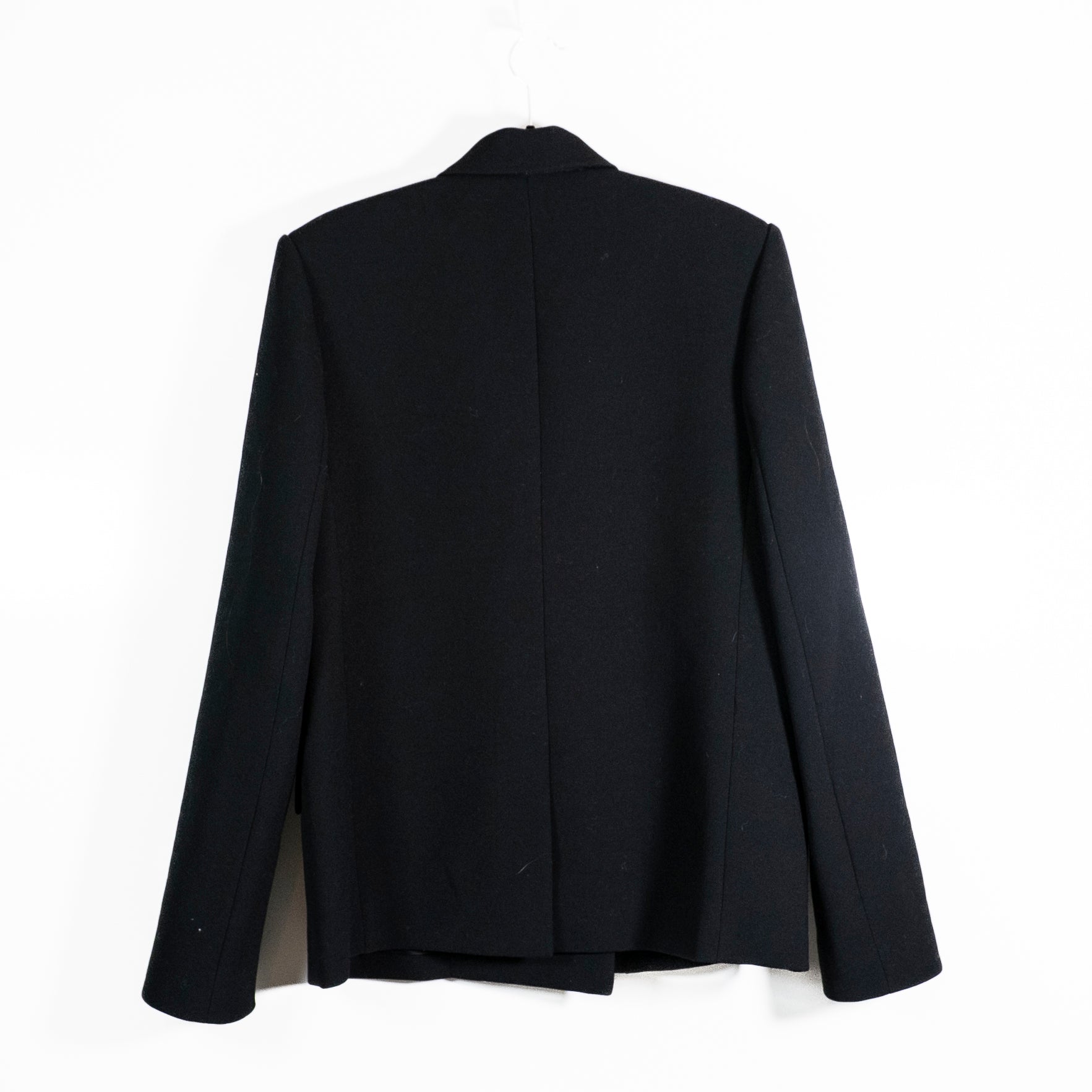 NEW Wardrobe.NYC X Hailey Bieber HB Wool Structured Blazer Jacket Black Medium