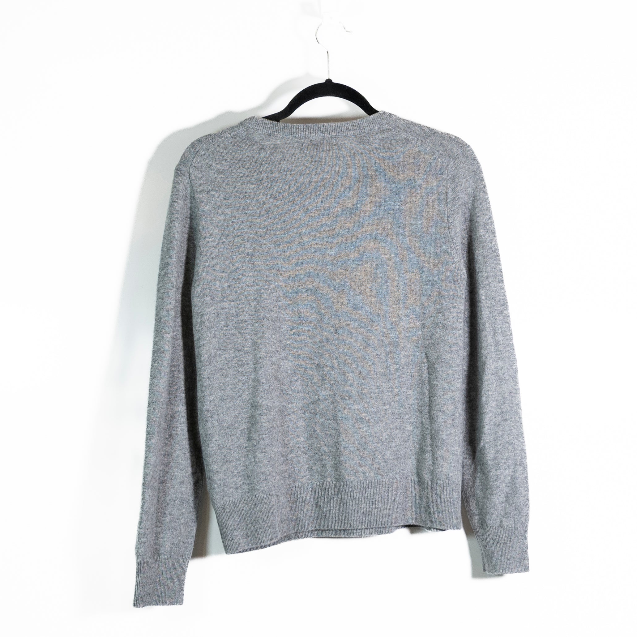 Quince Women's Mongolian Cashmere Knit Crewneck Pullover Sweater Heather Gray M