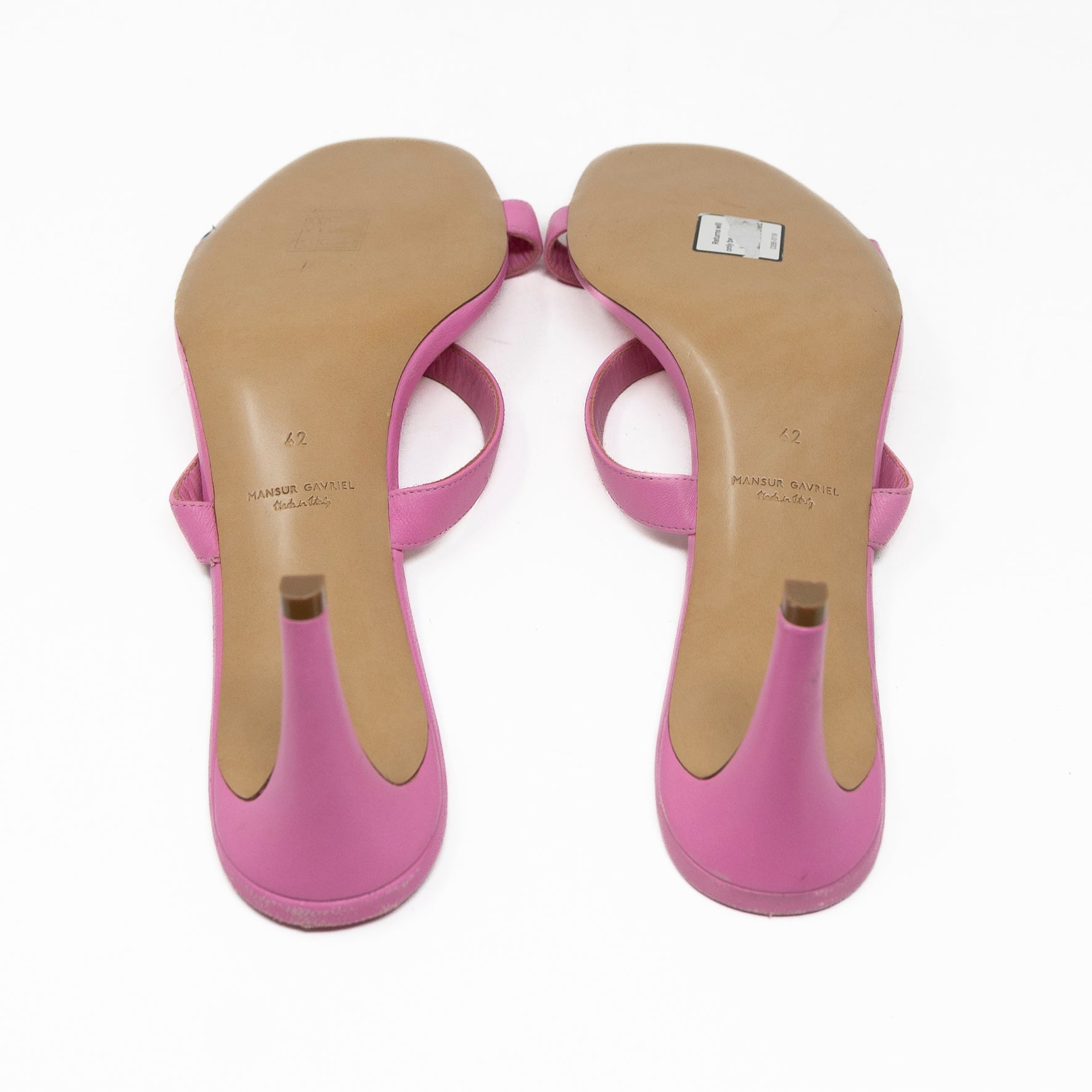 NEW Mansur Gavriel Fino Genuine Leather Open Toe Slip On High Heels Sandals Shoe