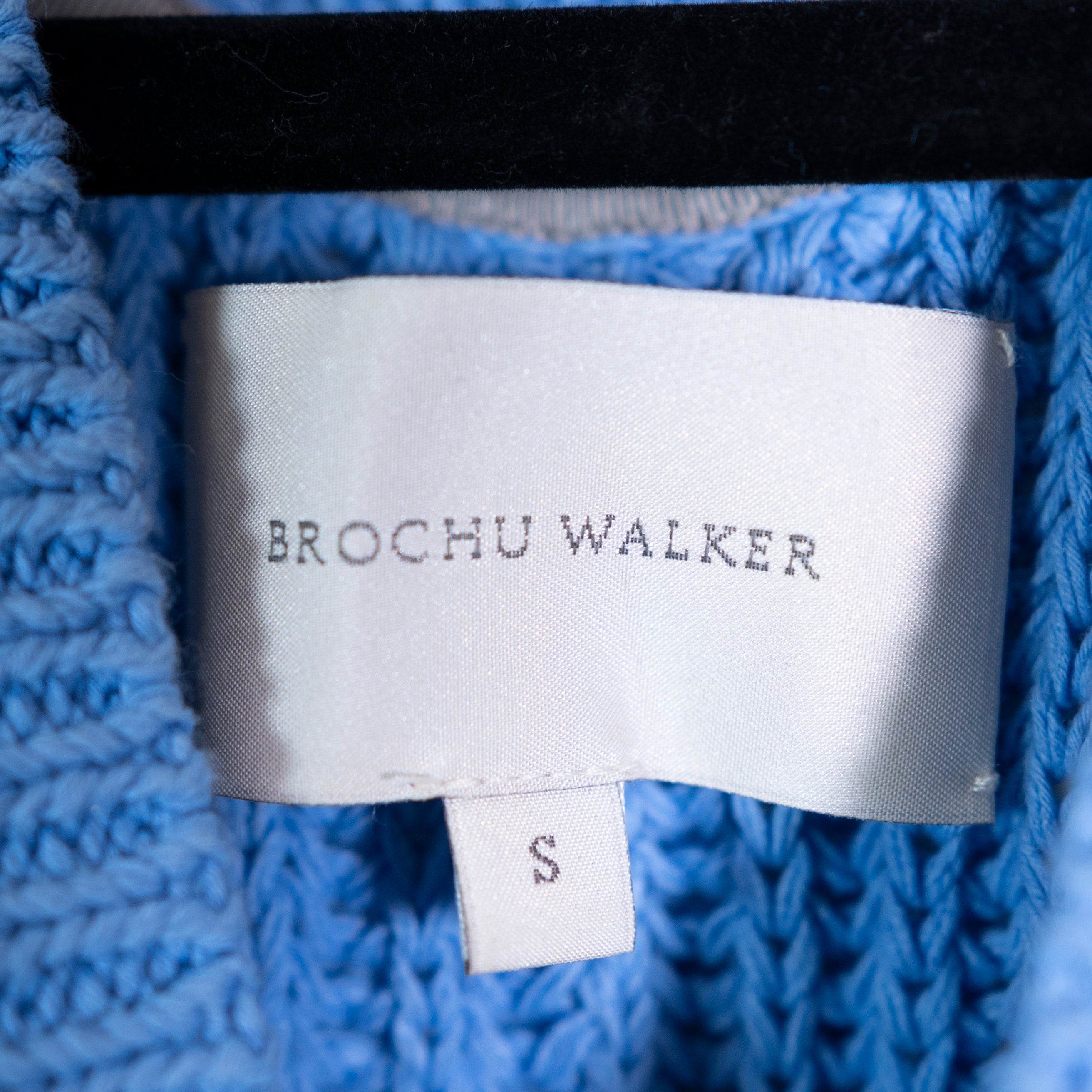 Brochu Walker Women's The Uma Linen Cotton Knit Sleeveless V Neck Sweater Blue S