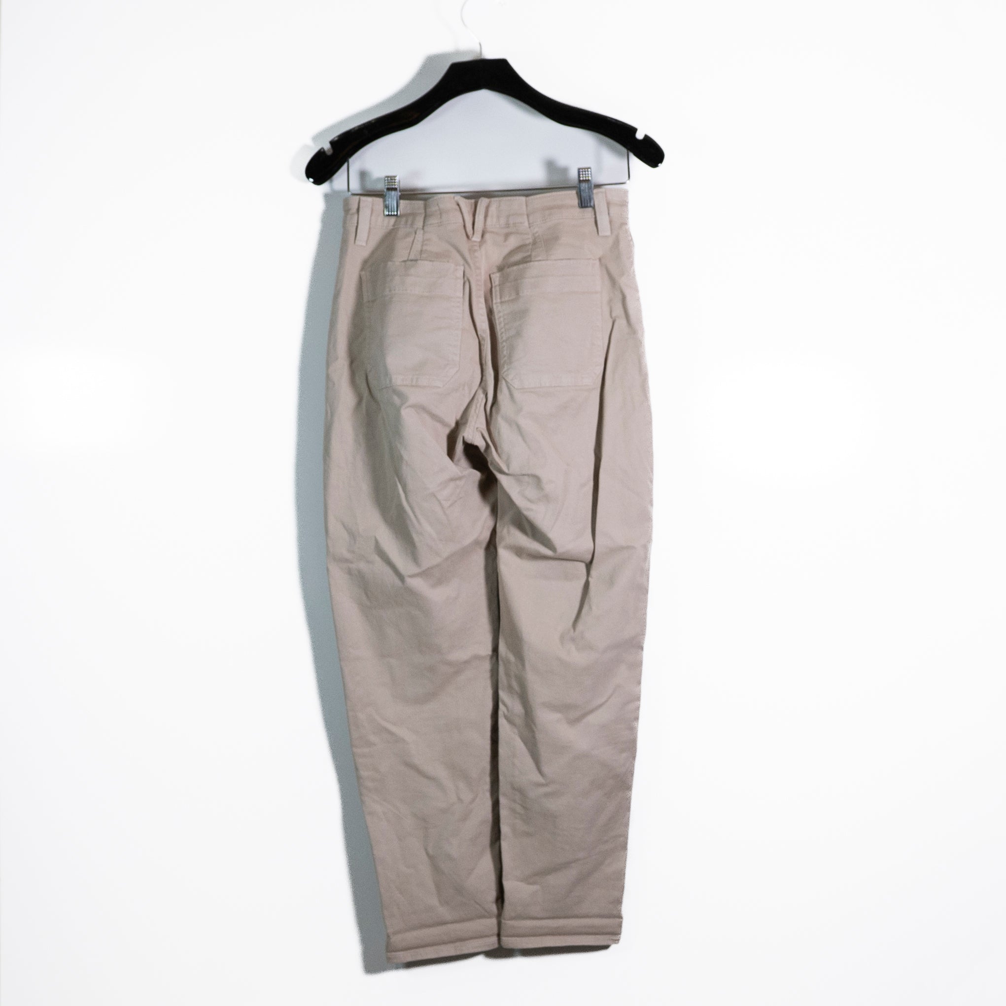 Veronica Beard Jeans Women's Ayla Cotton Stretch Ankle Crop Chino Khaki Pants 2
