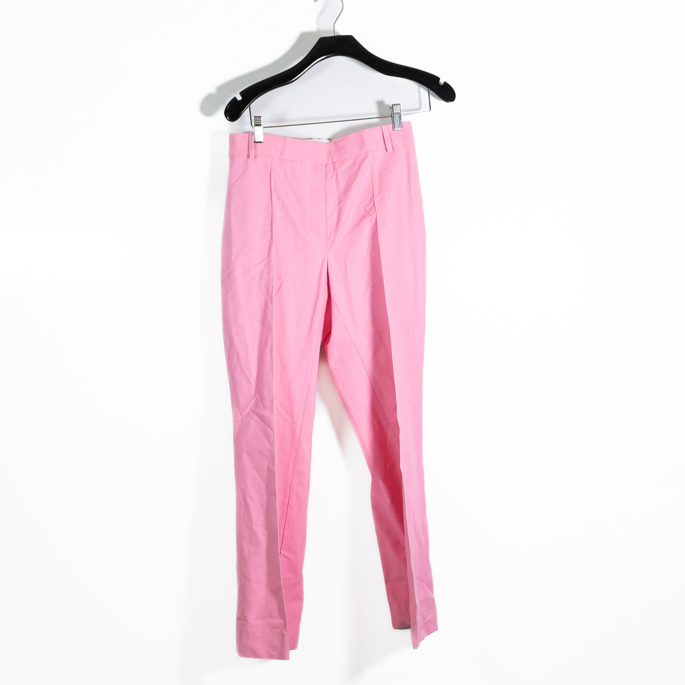 NEW Roseanna Drugjohn Straight Leg Cotton Canvas Pants Solid Pink 36 / Small