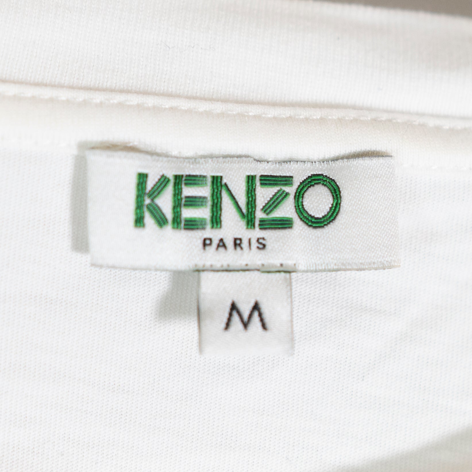Kenzo Women's Cotton Tiger Graphic Print Pattern Short Sleeve Tee Shirt Top M