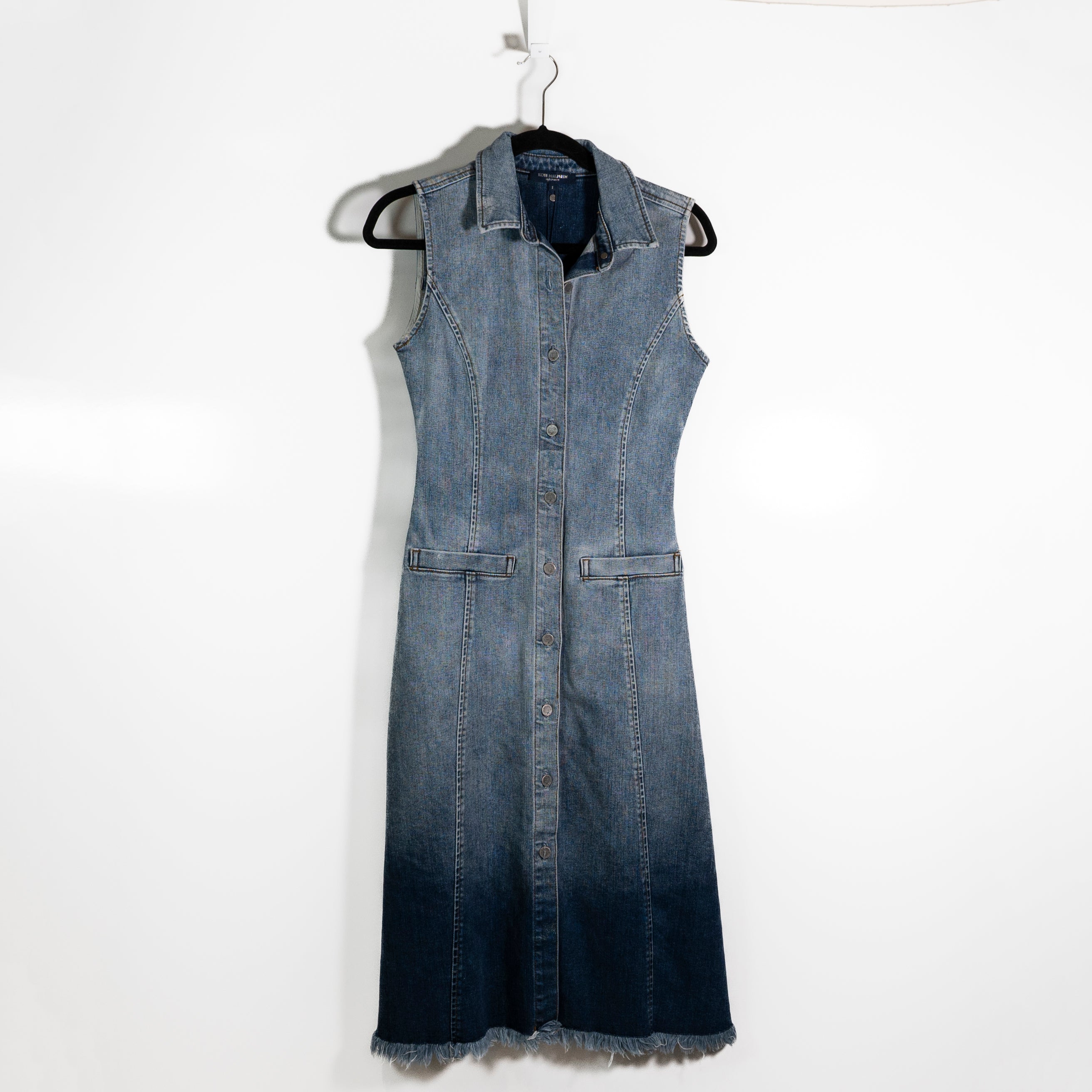 NEW Kobi Halperin Dodger Cotton Stretch Sleeveless Collared Button Front Dress 2