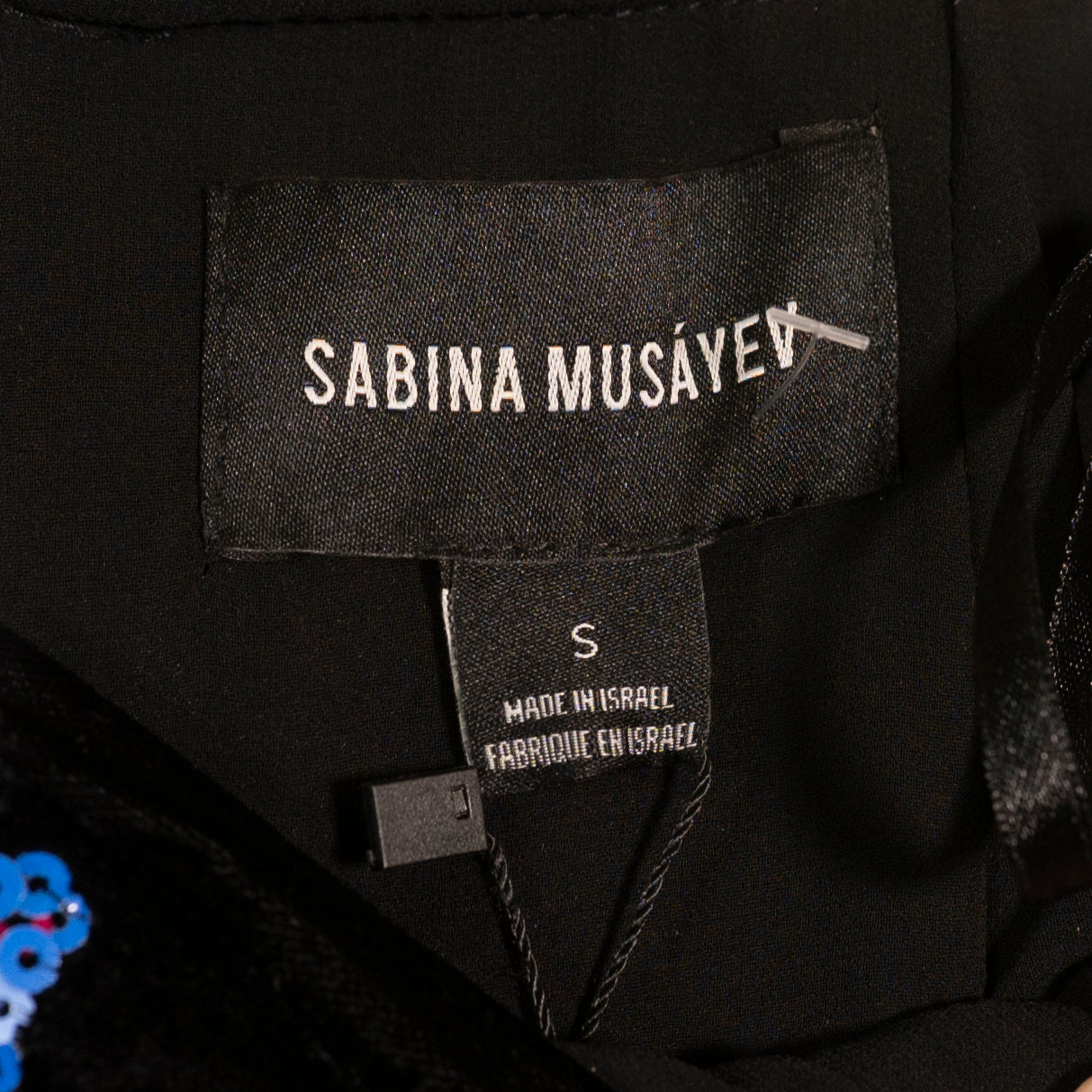 NEW Sabina Musayev Floral Flower Sequin Sparkle Embellished Velvet Velour Pants