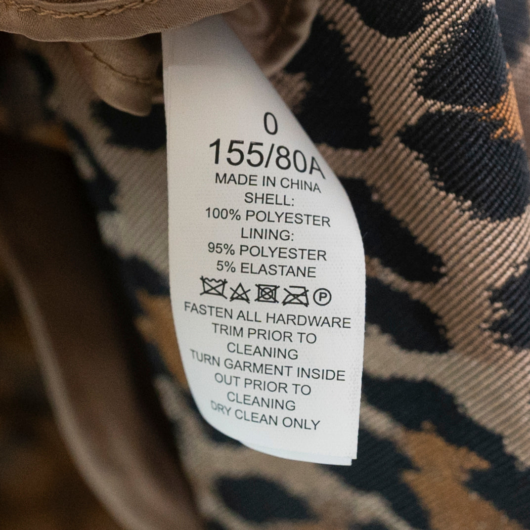 Kate Spade Modern Cheetah Leopard Animal Print Pattern Brocade Mini Dress 0