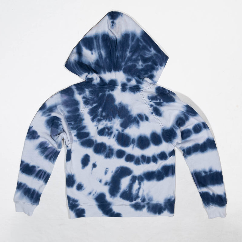 J. Crew Blue Tie Dyed Original Cotton Terry Pullover Hoodie Sweatshirt Sweater