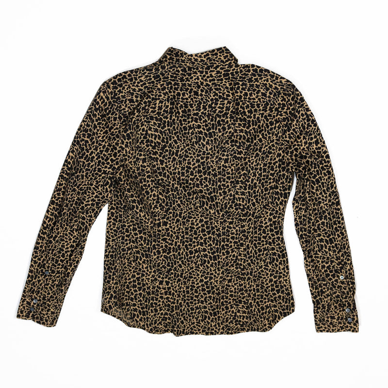 J. Crew Perfect Shirt Slim Collared Button Down Cheetah Leopard Print Blouse 8