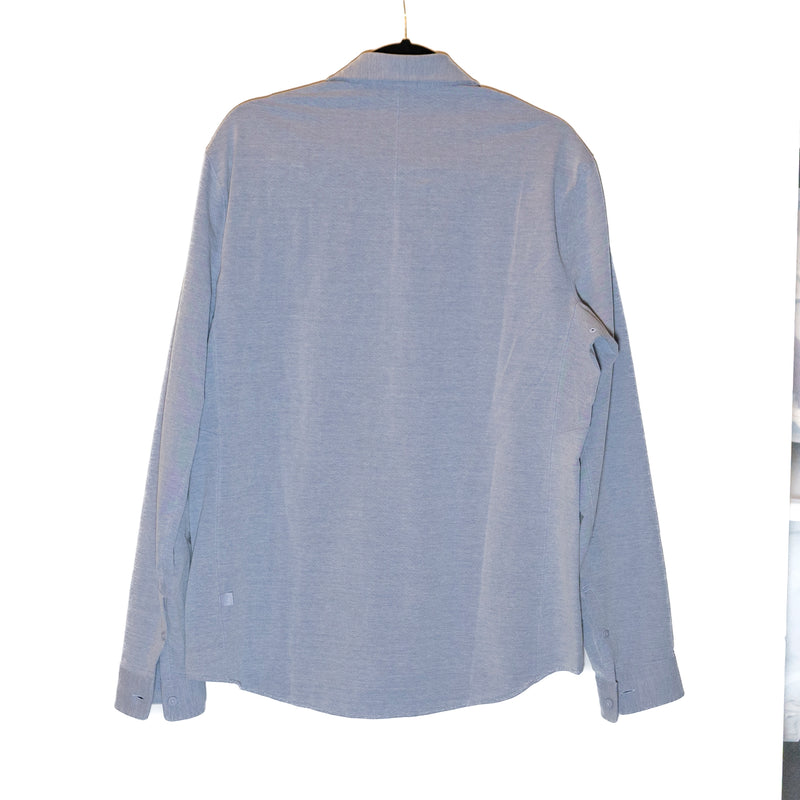 NEW Lululemon Commission Long Sleeve Cotton Collar Button Down Shirt Harbor Blue