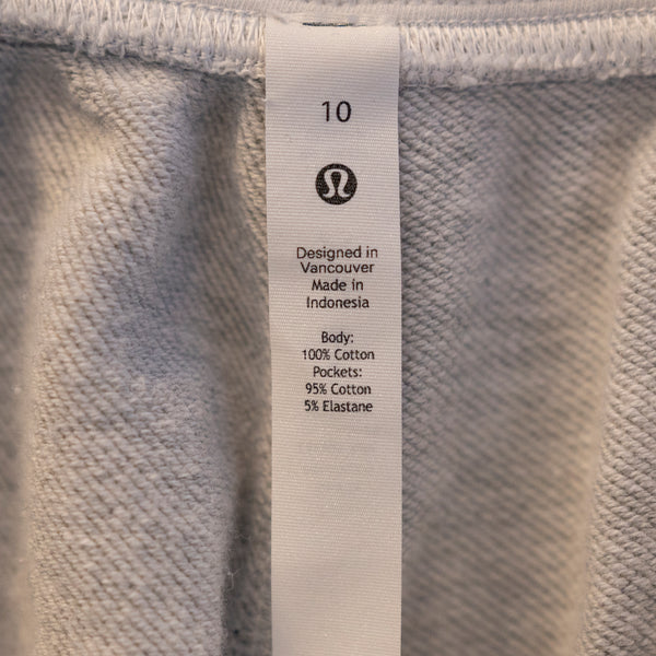 Lululemon Relaxed High-Rise Cropped Jogger Heathered Core Ultra Light Grey 10