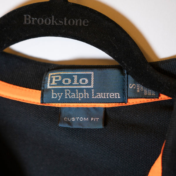 Polo Ralph Lauren Custom Fit Short Sleeve Oversize Logo Cotton Polo Shirt Black
