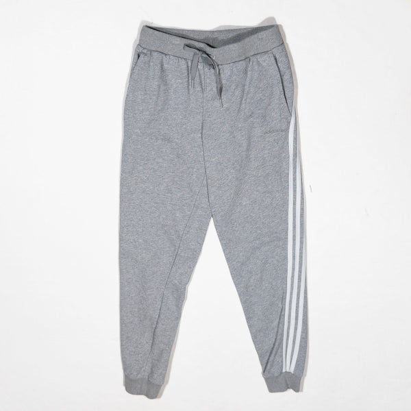 Adidas Neo Mid Rise Cotton Terrycloth Lined Ankle Crop Jogger Pants Gray S