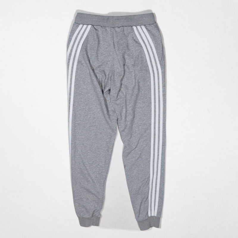Adidas Neo Mid Rise Cotton Terrycloth Lined Ankle Crop Jogger Pants Gray S