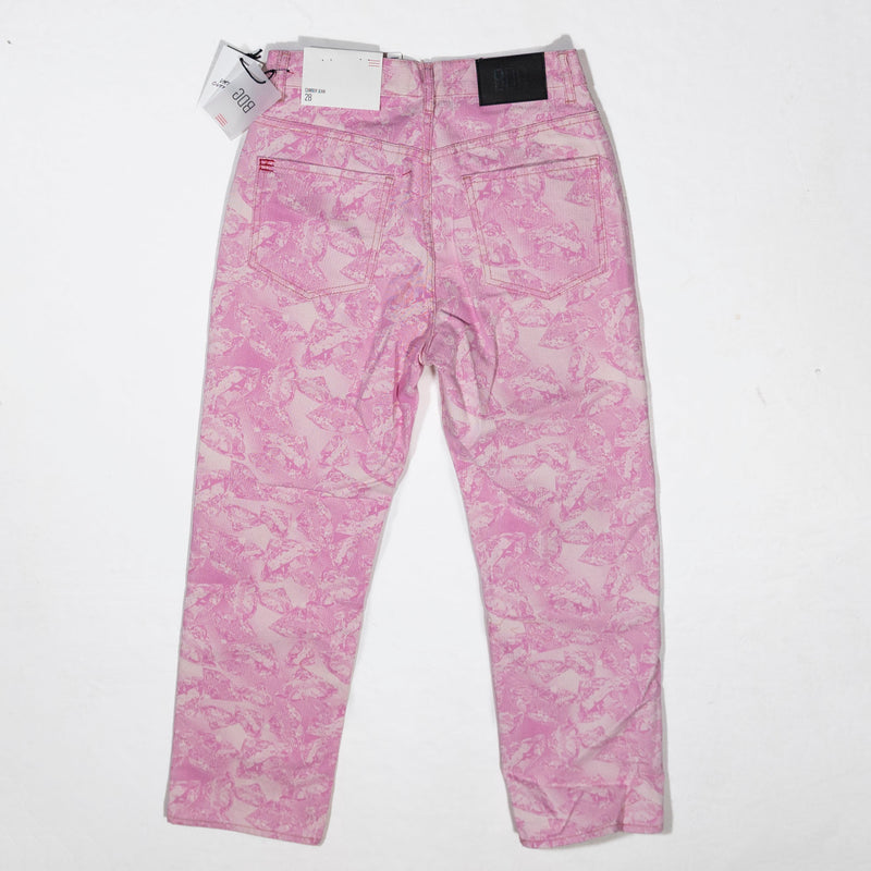 NEW Urban Outfitters BDG Cowboy Fit High Waisted Snake Print Pattern Pink Jeans