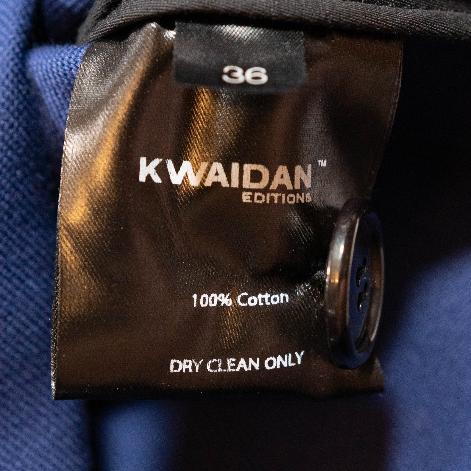 NEW Kwaidan Editions Oversized Mens Collared Shirt Cotton Twill Industrial Blue