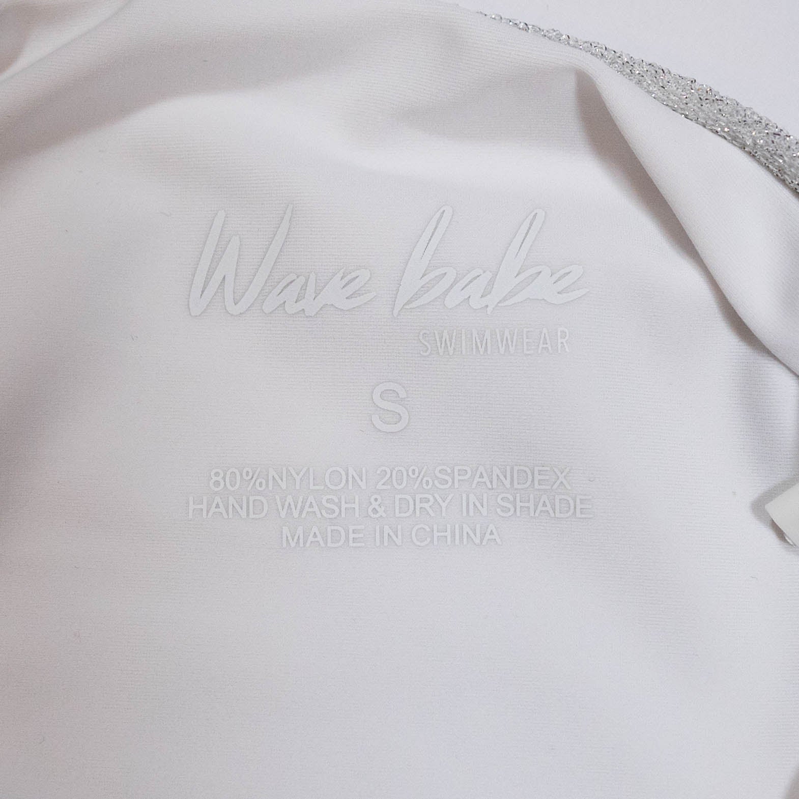 NEW Wave Babe Silver Shimmer Metallic High Cut Swim Suit Bikini Bottom Small