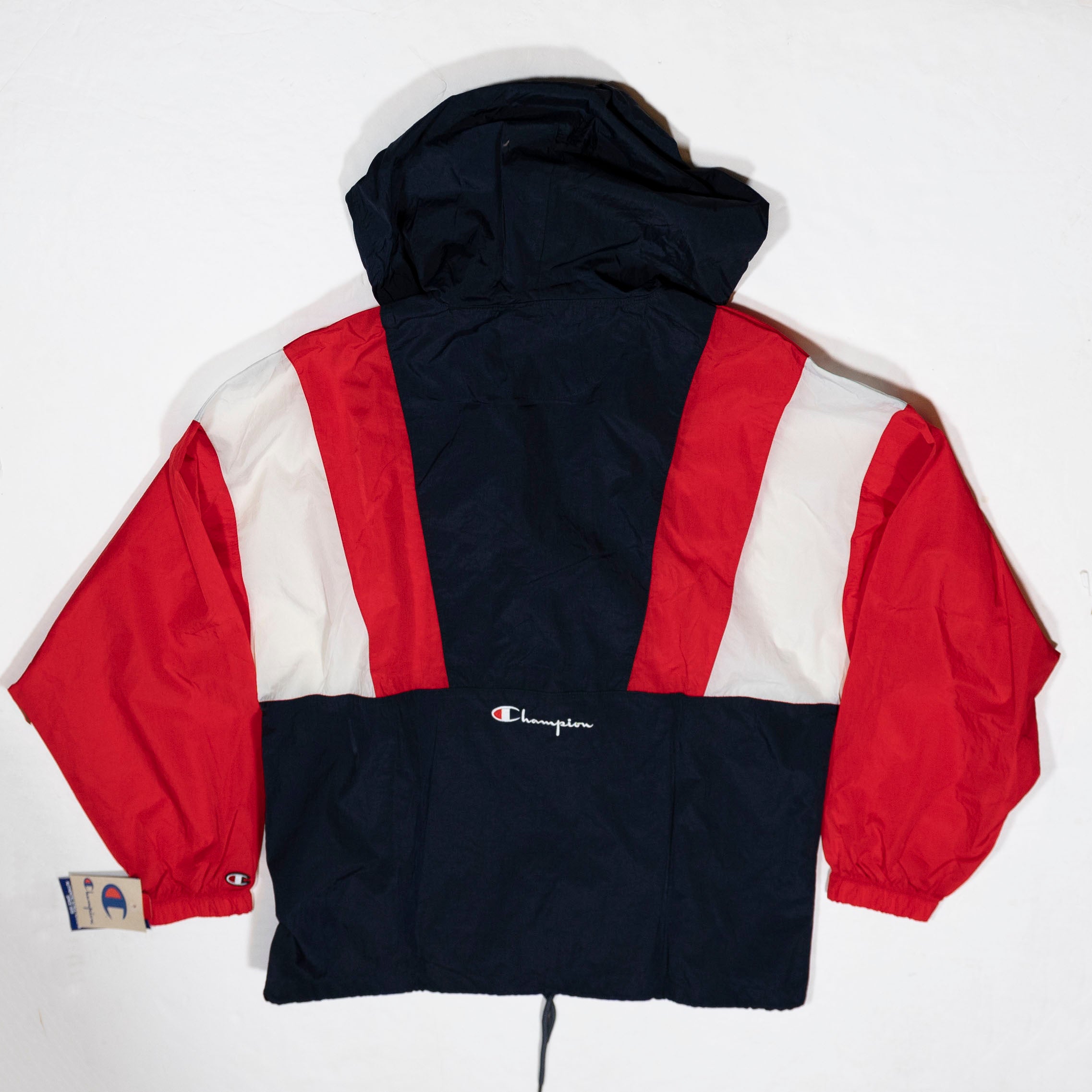 NEW Champion Women's Nylon Water Resistant Windbreaker Pullover Hoodie Sweater