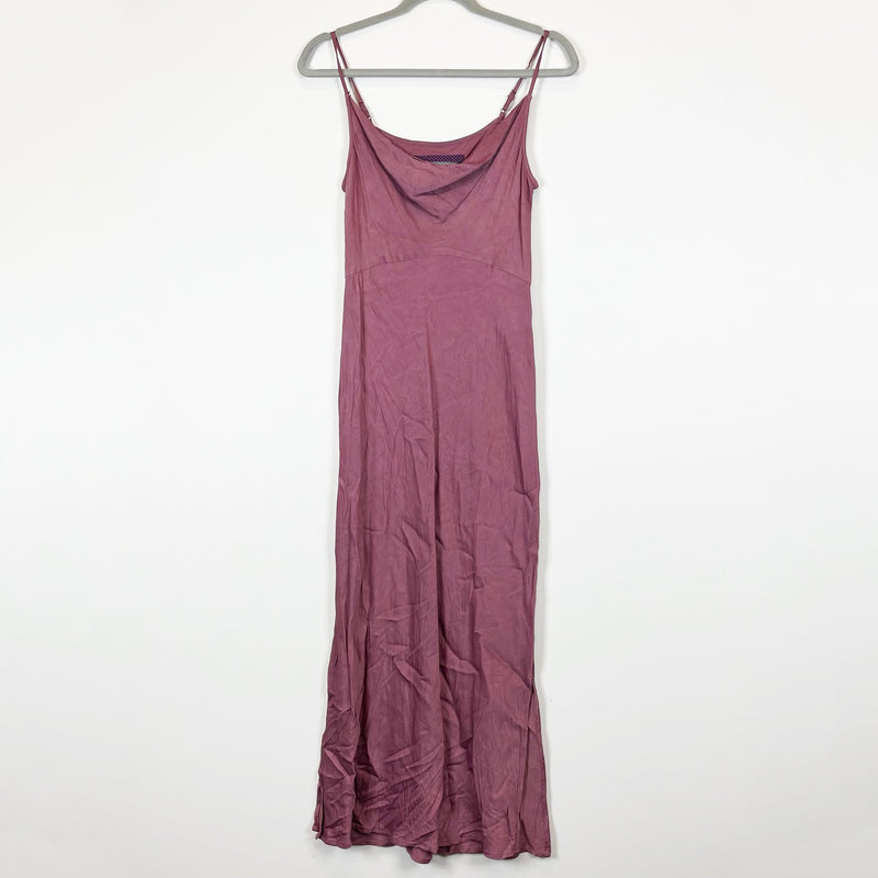 Anthropologie The Elyse Slip Dress Cowl Neck Pullover Tank Straps Plum Purple S