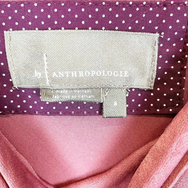 Anthropologie The Elyse Slip Dress Cowl Neck Pullover Tank Straps Plum Purple S