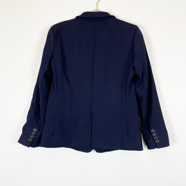 J. Crew Women's Regent Collared One Button Structured Blazer Jacket Navy Blue 6P