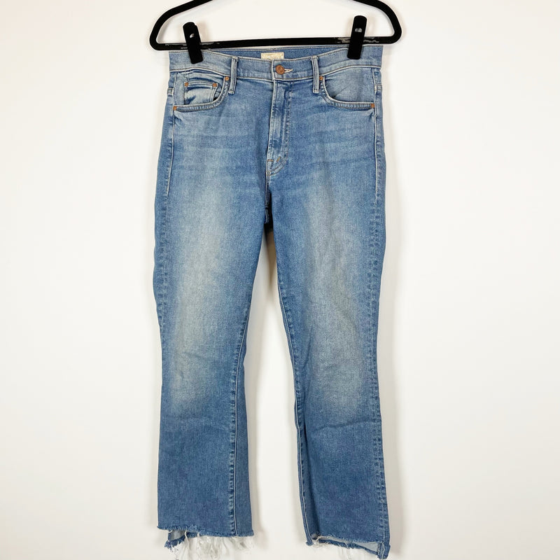 Mother Denim Insider Crop Step Fray Cotton Stretch Skinny Shoot To Thrill Jeans